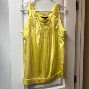 BCBG yellow silk sleeveless top